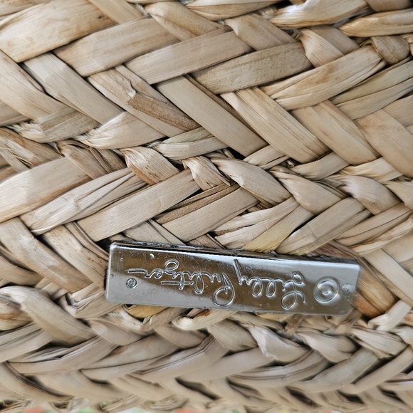 Lilly Pulitzer Straw Large Gold Strap Tote Lined - Picture 7 of 11